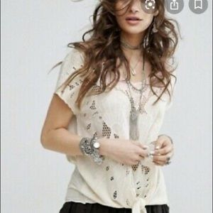 NWT Free People Castaway Boho Top | small